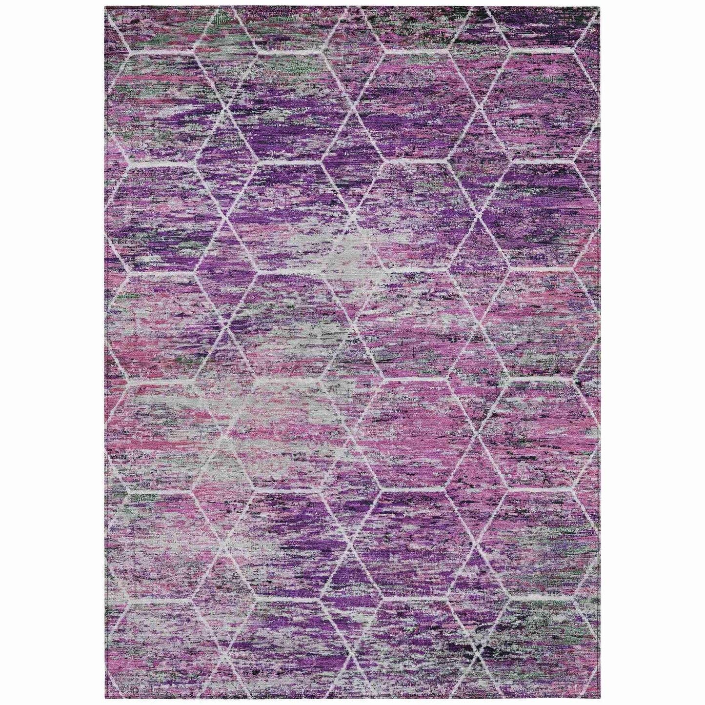 Galyn Purple Washable Indoor-Outdoor Rug