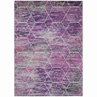 Galyn Purple Washable Indoor-Outdoor Rug