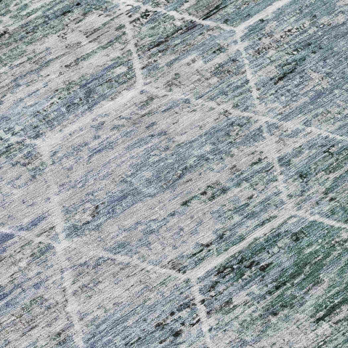 Galyn Teal Washable Indoor-Outdoor Rug