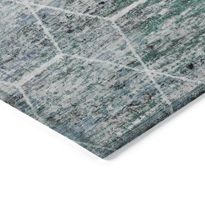 Galyn Teal Washable Indoor-Outdoor Rug