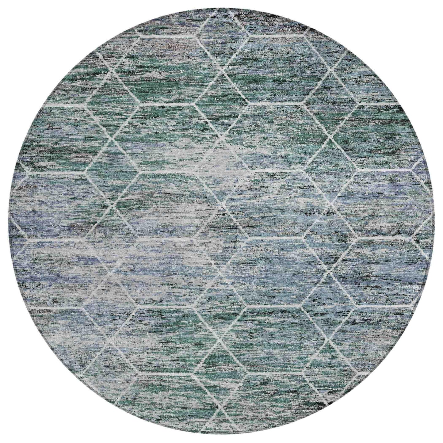 Galyn Teal Washable Indoor-Outdoor Rug