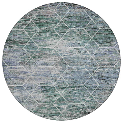 Galyn Teal Washable Indoor-Outdoor Rug