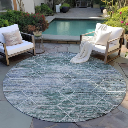 Galyn Teal Washable Indoor-Outdoor Rug
