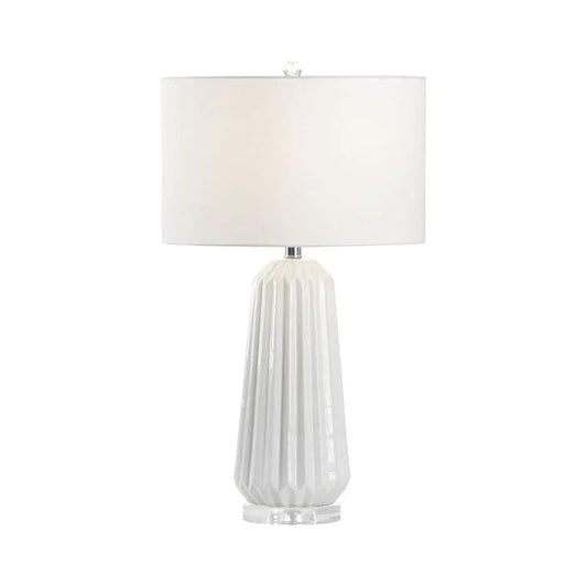 Gamble Fine Ribbed Ceramic Table Lamp - LOOMLAN - Chelsea House - Table Lamps