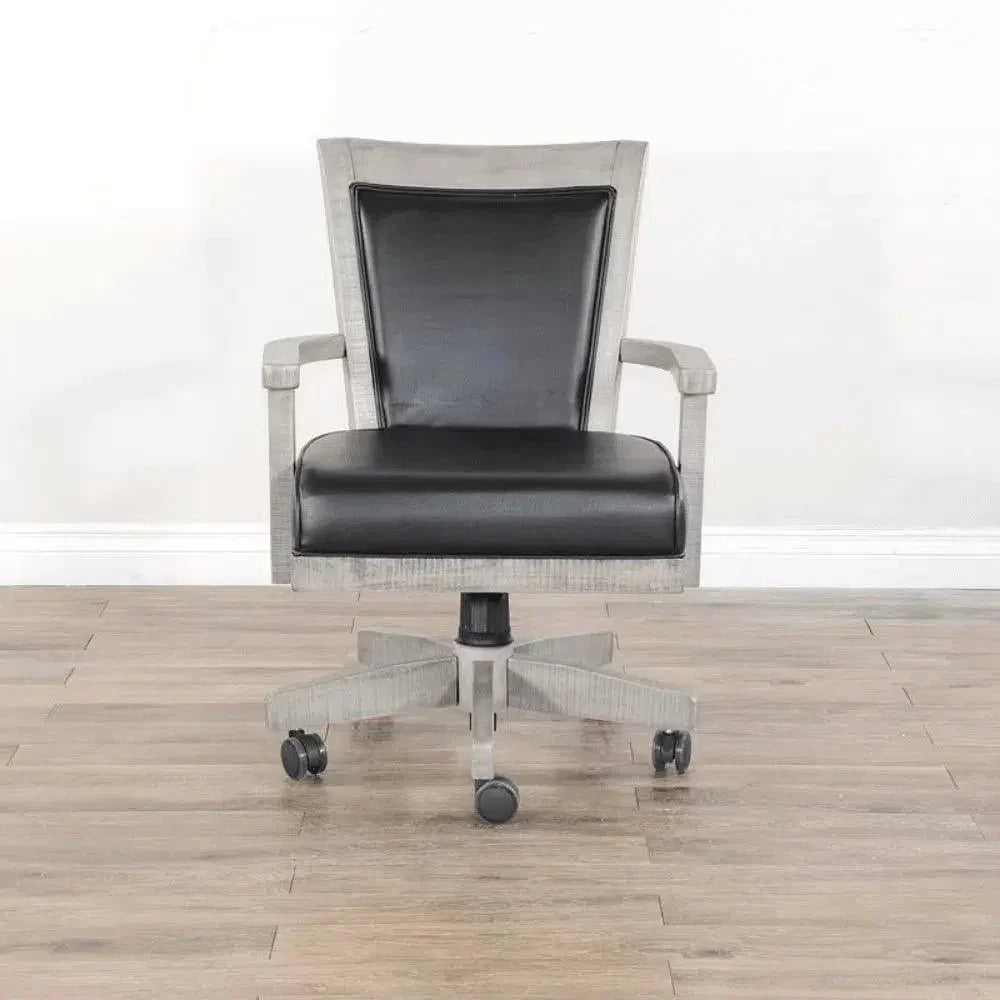 Game Chair with Casters, Cushion Seat & Back Set of 2-Game Tables-Sunny D-LOOMLAN