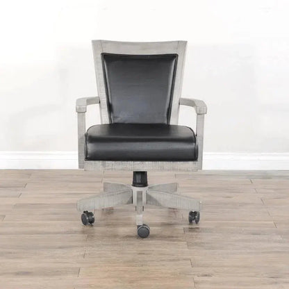 Game Chair with Casters, Cushion Seat & Back Set of 2-Game Tables-Sunny D-LOOMLAN