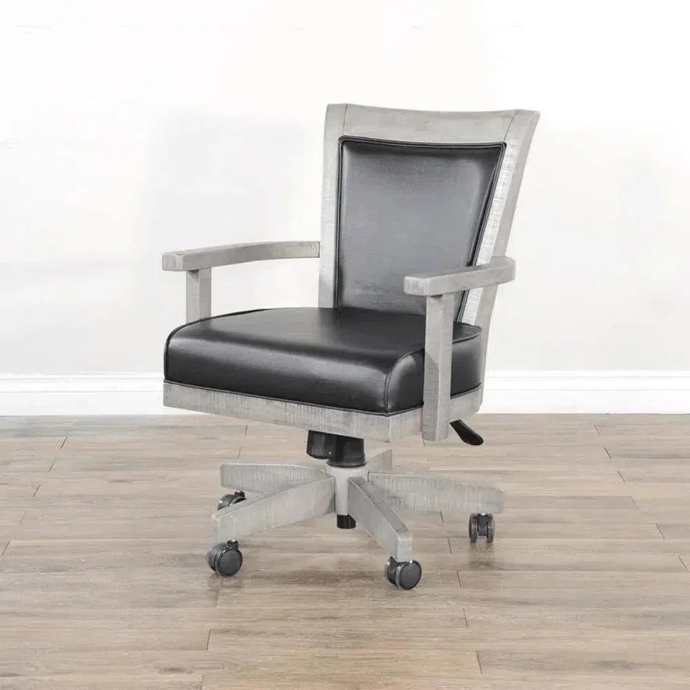 Game Chair with Casters, Cushion Seat & Back Set of 2-Game Tables-Sunny D-LOOMLAN