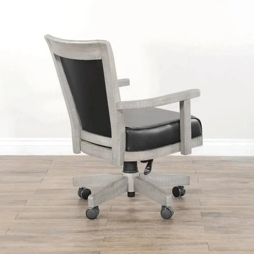 Game Chair with Casters, Cushion Seat & Back Set of 2-Game Tables-Sunny D-LOOMLAN