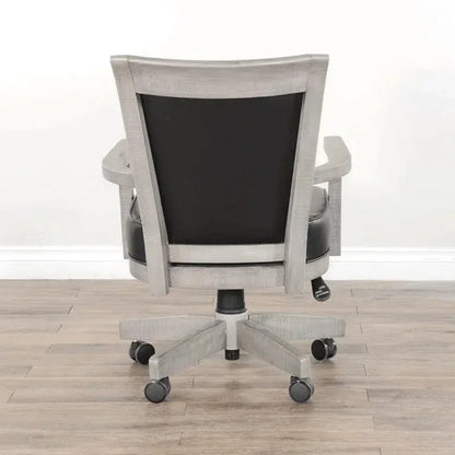 Game Chair with Casters, Cushion Seat & Back Set of 2-Game Tables-Sunny D-LOOMLAN