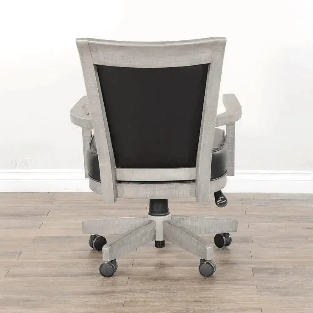 Game Chair with Casters, Cushion Seat & Back Set of 2-Game Tables-Sunny D-LOOMLAN