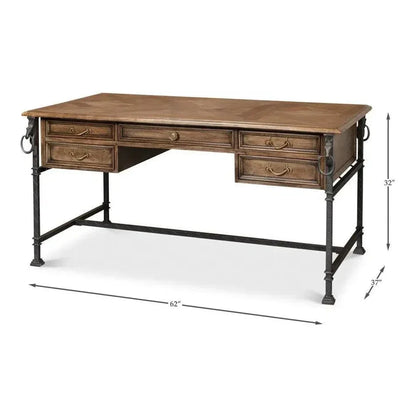 Game Of Thornes Desk-Home Office Desks-Sarreid-LOOMLAN
