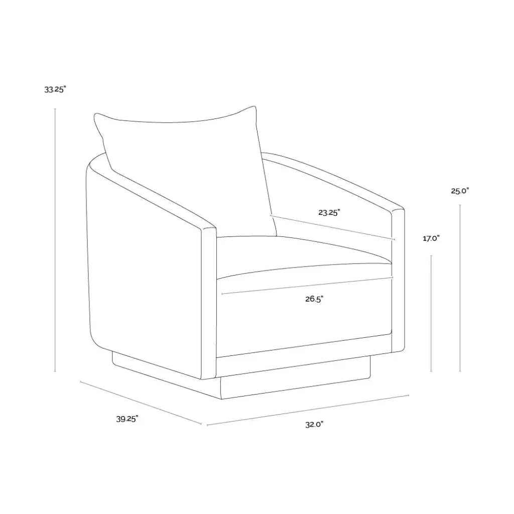 Gannon Performance Fabric Armchair-Lounge Chairs-SUNPAN-LOOMLAN