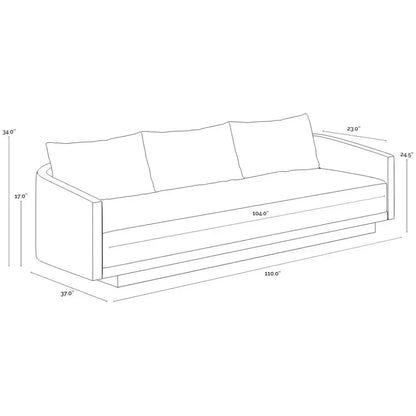 Gannon Performance Fabric Modern Sofa - LOOMLAN - SUNPAN - Sofas & Loveseats