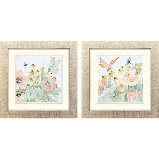 Garden Joy Pink Framed Wall Art 2PC
