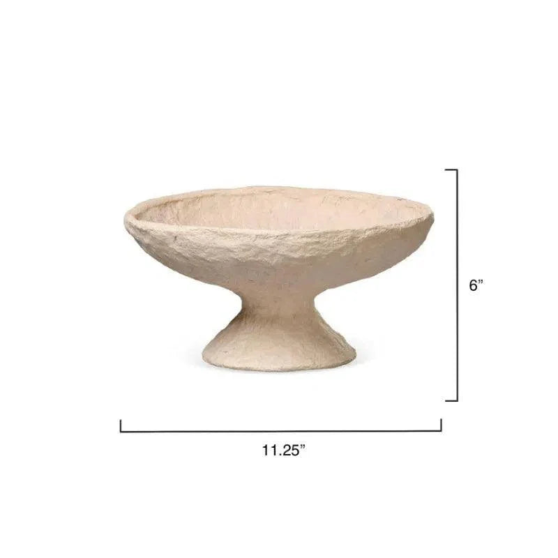 Garden Pedestal Bowl - Brown - LOOMLAN - Jamie Young - Boxes & Bowls