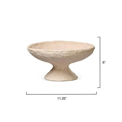 Garden Pedestal Bowl - Brown - LOOMLAN - Jamie Young - Boxes & Bowls