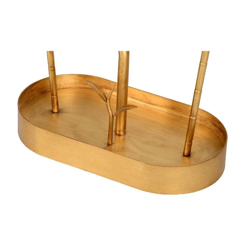 Garden Treillage Polished Brass Sculpture - LOOMLAN - Chelsea House - Statues & Sculptures