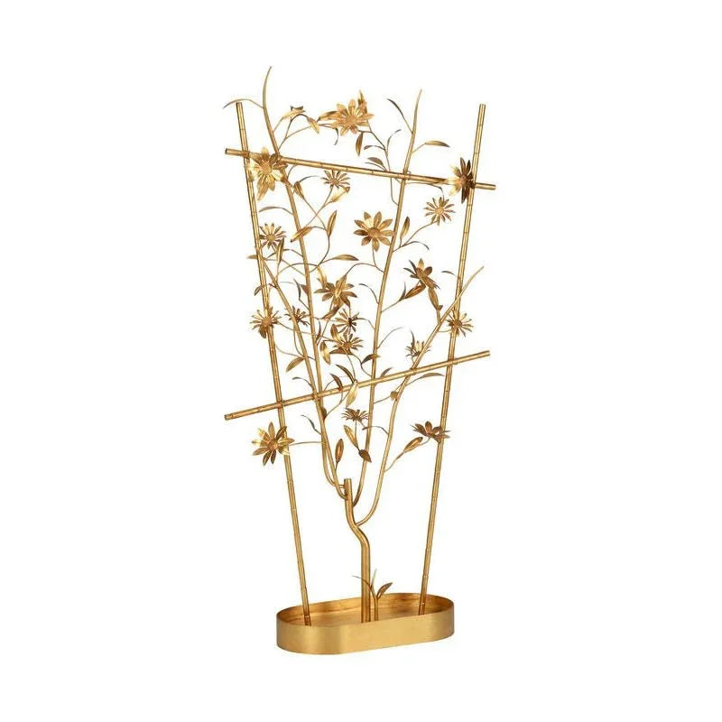 Garden Treillage Polished Brass Sculpture - LOOMLAN - Chelsea House - Statues & Sculptures