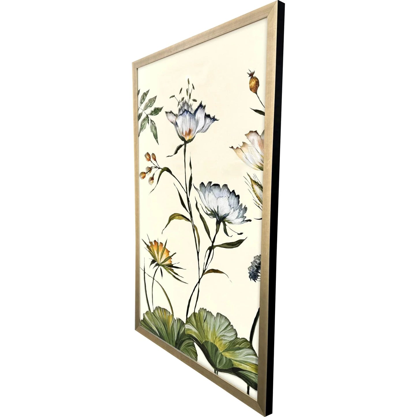 Garden of Eden Wood Blue Framed Wall Art
