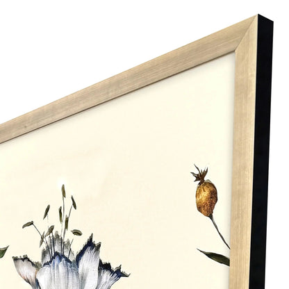 Garden of Eden Wood Blue Framed Wall Art