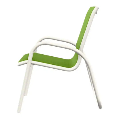 Gardenella Sling Stacking Arm Chair-Outdoor Accent Chairs-Telescope-LOOMLAN