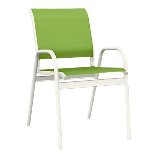 Gardenella Sling Stacking Bistro Chair-Outdoor Accent Chairs-Telescope-LOOMLAN