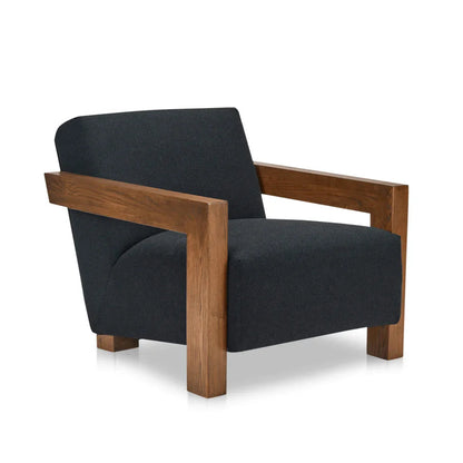 Garnet Wool Blend Cozy Comfort Lounge Chair-Lounge Chairs-Moe's Home-Charcoal Wool Blend-LOOMLAN