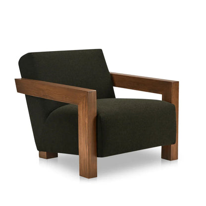 Garnet Wool Blend Cozy Comfort Lounge Chair-Lounge Chairs-Moe's Home-Olive Wool Blend-LOOMLAN