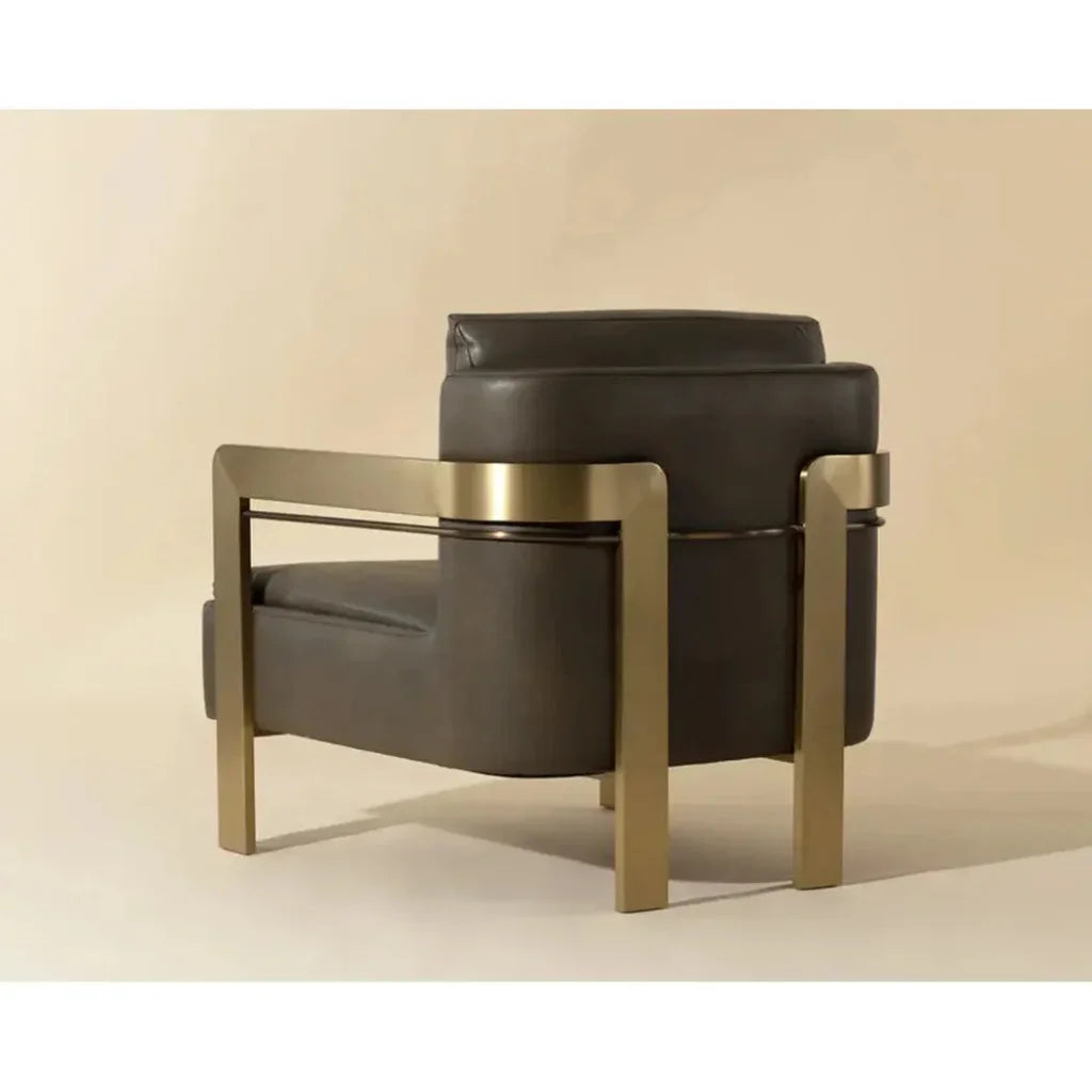 Garo Leather Lounge Chair-Lounge Chairs-SUNPAN-LOOMLAN