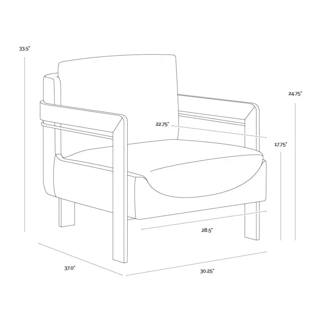 Garo Leather Lounge Chair-Lounge Chairs-SUNPAN-LOOMLAN
