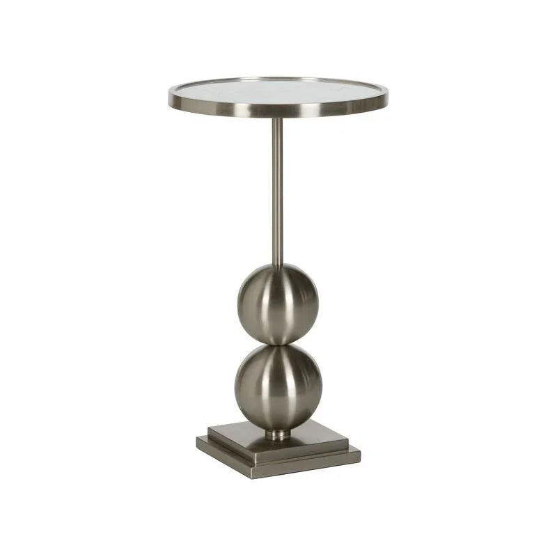 Garrett Mirrored Top Round Drinks Table - LOOMLAN - Chelsea House - Side Tables