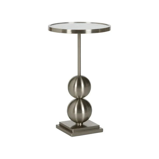 Garrett Mirrored Top Round Drinks Table - LOOMLAN - Chelsea House - Side Tables