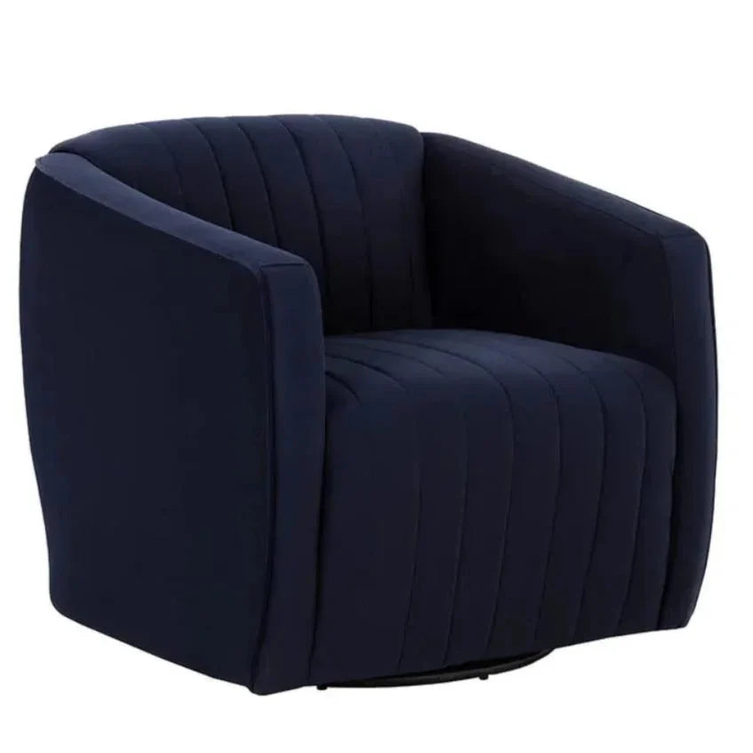 Garrison Fabric Swivel Lounge Chair - LOOMLAN - SUNPAN - Club Chairs