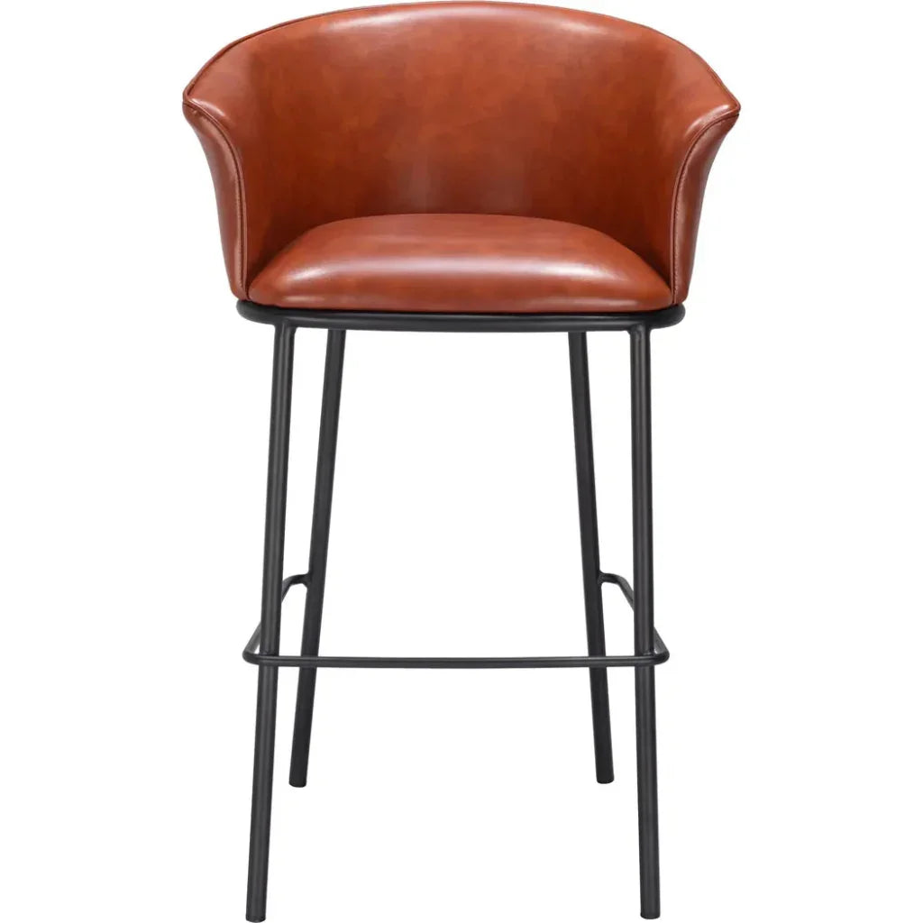 Garston Brown Barstool - LOOMLAN - Zuo Modern - Bar Stools