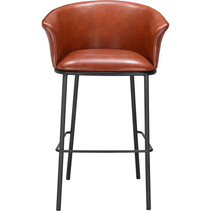 Garston Brown Barstool - LOOMLAN - Zuo Modern - Bar Stools