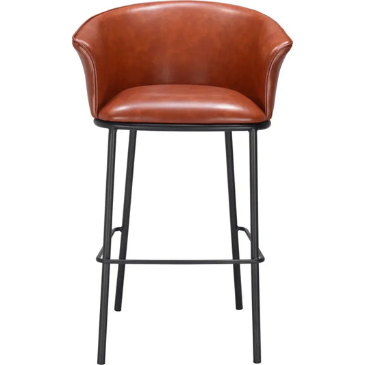 Garston Brown Barstool - LOOMLAN - Zuo Modern - Bar Stools