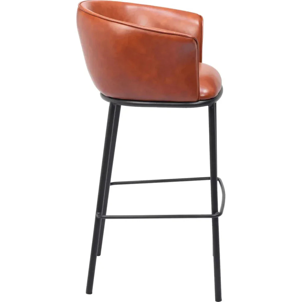 Garston Brown Barstool - LOOMLAN - Zuo Modern - Bar Stools