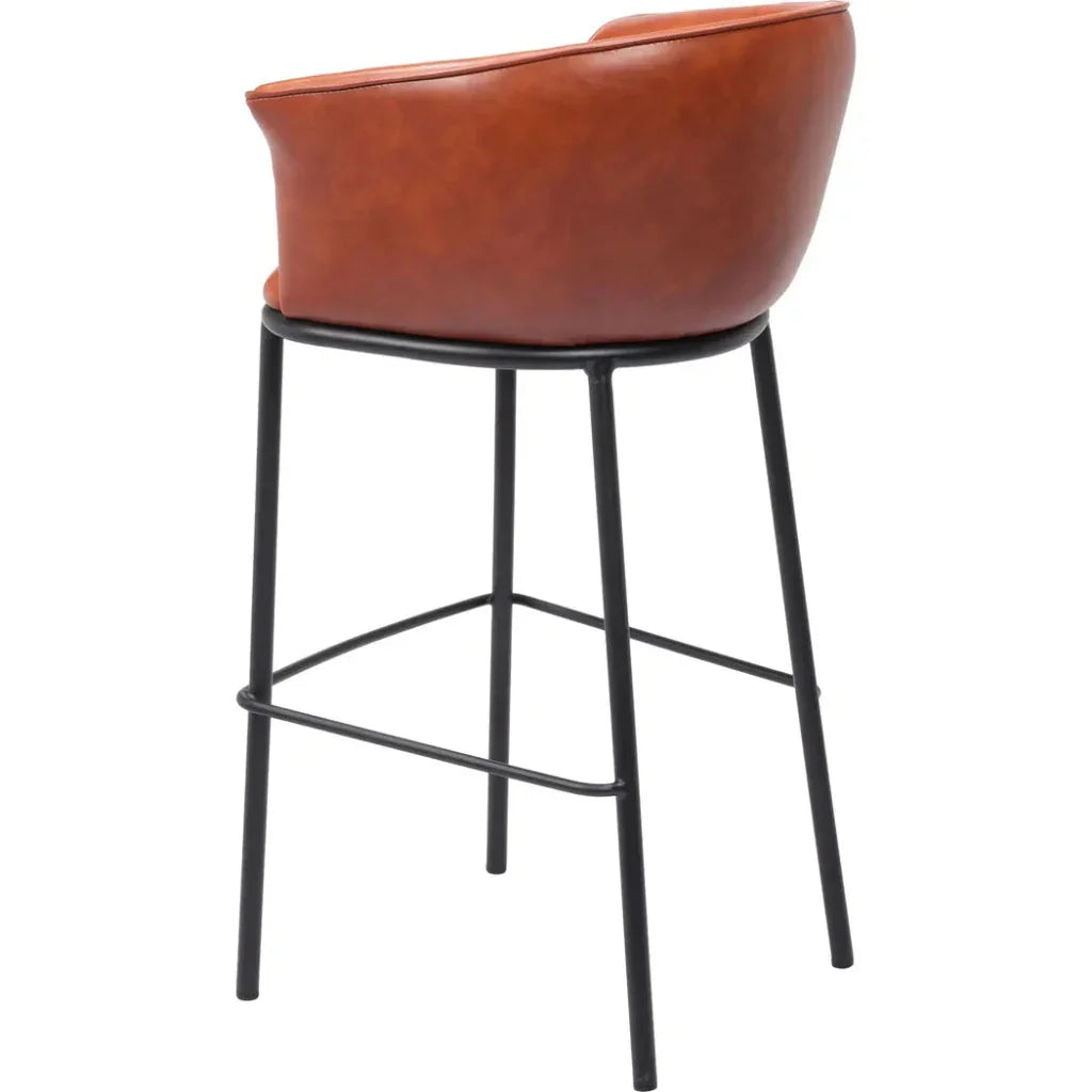 Garston Brown Barstool - LOOMLAN - Zuo Modern - Bar Stools
