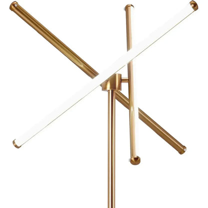 Garza Floor Lamp Brass-Floor Lamps-Zuo Modern-LOOMLAN