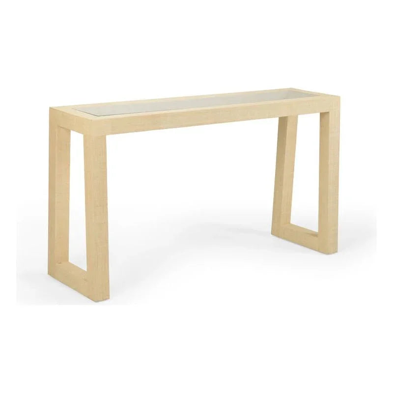 Gaston Natural Raffia Warpped Console Table - LOOMLAN - Wildwood - Console Tables