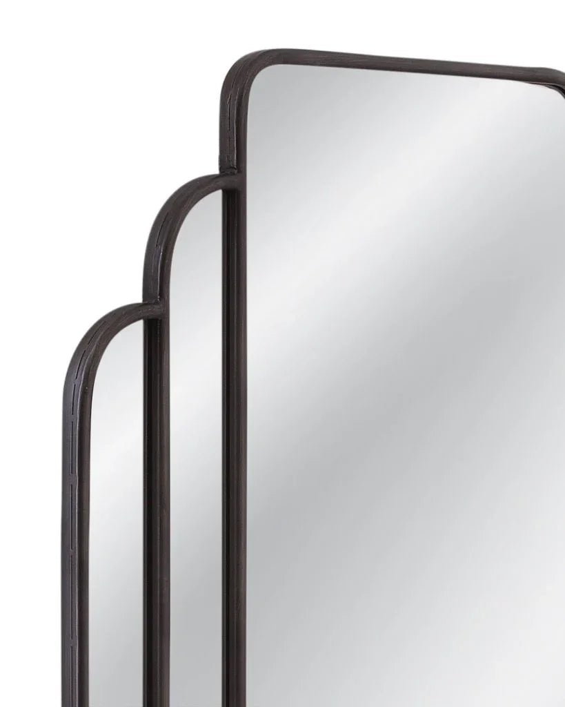 Gatsby Black Finish Frame Wall Mirror - LOOMLAN - Bassett Mirror - Wall Mirrors