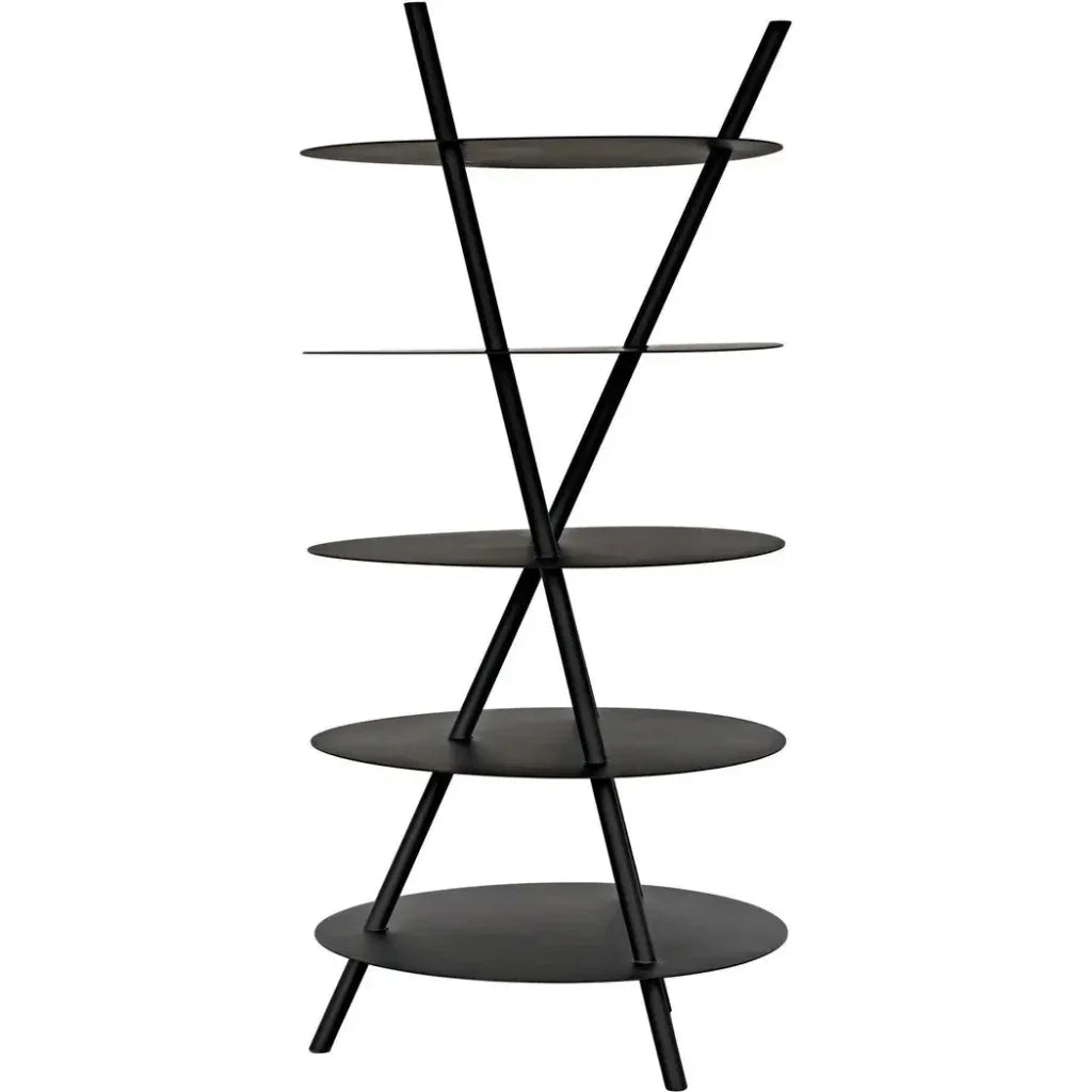 Gautama Shelf, Black Metal-Etageres-Noir-LOOMLAN