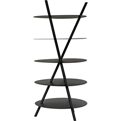 Gautama Shelf, Black Metal-Etageres-Noir-LOOMLAN