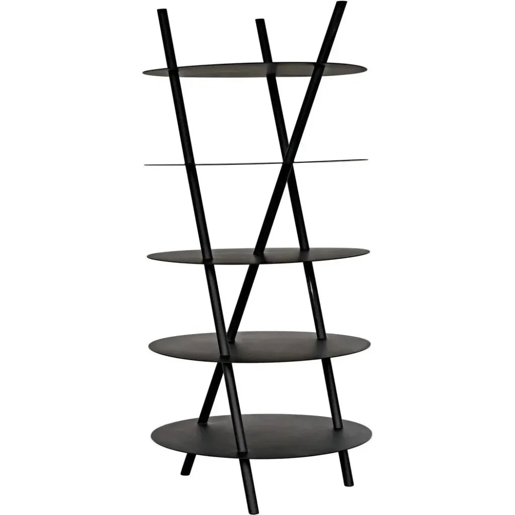 Gautama Shelf, Black Metal-Etageres-Noir-LOOMLAN
