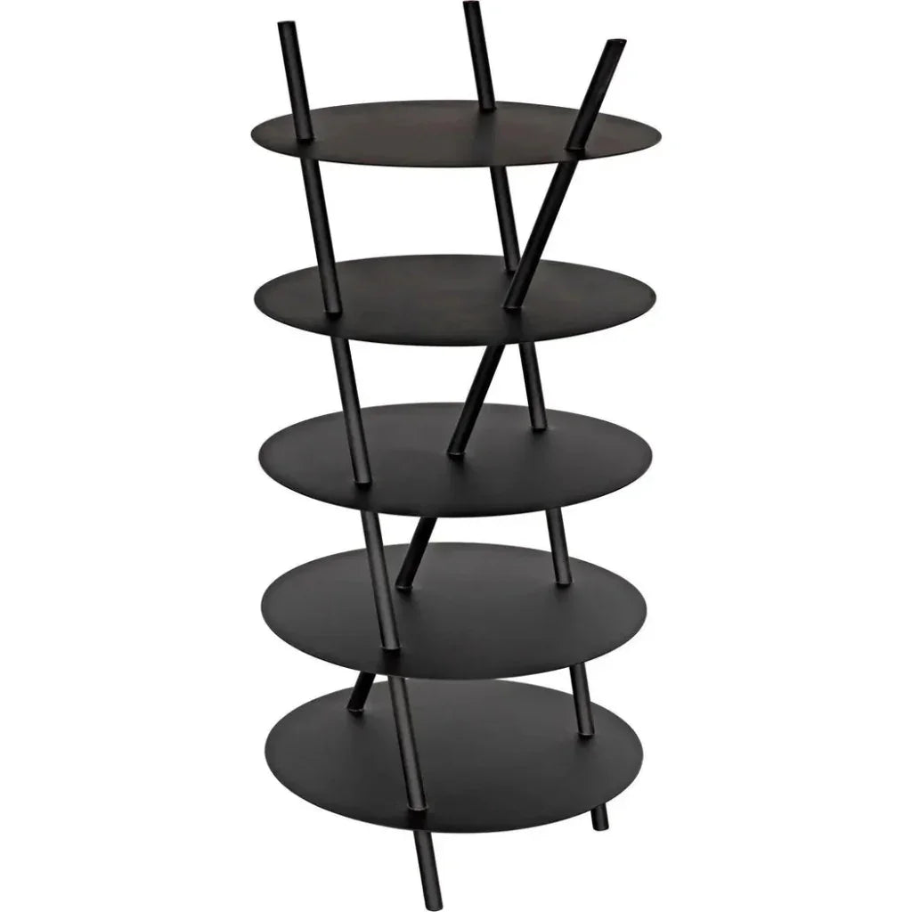 Gautama Shelf, Black Metal-Etageres-Noir-LOOMLAN