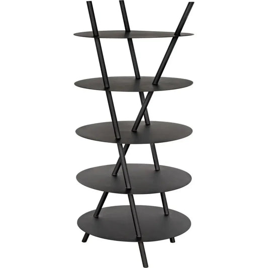 Gautama Shelf, Black Metal-Etageres-Noir-LOOMLAN