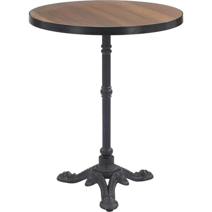 Gazebo Walnut Round Dining Table-Outdoor Dining Tables-Zuo Modern-LOOMLAN