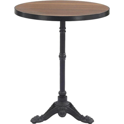 Gazebo Walnut Round Dining Table-Outdoor Dining Tables-Zuo Modern-LOOMLAN