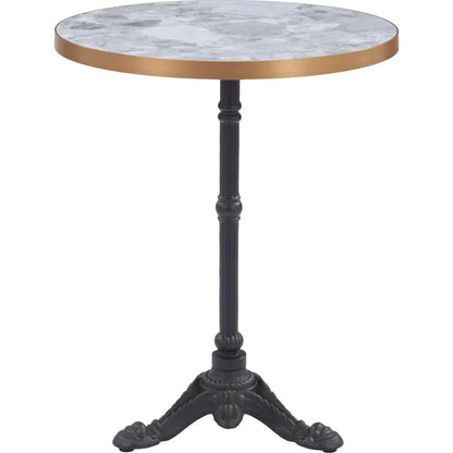 Gazebo Wood and Metal Round Dining Table-Outdoor Dining Tables-Zuo Modern-LOOMLAN