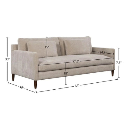 Gemma Performance Fabric Comfort Sofa - LOOMLAN - LH Imports - Sofas & Loveseats